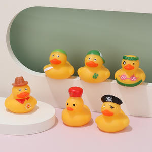 ของเล่นเป็ดยางพีวีซีสีน้ำเงินยี่ห้อเรือสำราญ รุ่นครู แพ็คหลากหลาย  รุ่นรักษ์โลก ของเล่นส่งเสริมการขายพร้อมโลโก้ลายพราง - Product Image 4