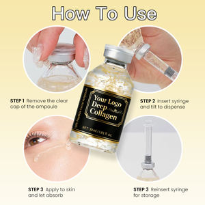 OEM ODM 30 Types Peptides Rapid Absorption Korean Skincare Anti Wrinkle Firming Premium Low Molecular Collagen Ampoule <b>Serum</b> - Product Image 5