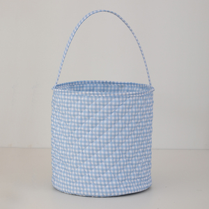 Bolsa de Algodón Acolchada con Lazo de Encaje, Diseño de Pascua, con Asas, Cesta de Almacenamiento a Rayas para Niños, Novedad al por Mayor - Product Image 6