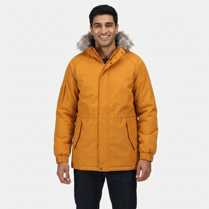 Veste coupe-vent décontractée pour homme à col montant zippé, prix bas, sur mesure, disponible en différentes couleurs, logo frontal, 100 % coton - Product Image 1