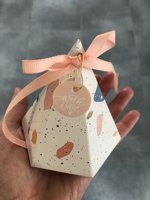 New Cone Pyramid Style Candy Box Verpackung Kleine Papiers choko laden boxen für Geschenke mit Band Hochzeit begünstigt Baby party Party