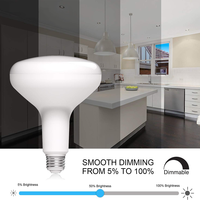 Ampoule LED BR30 à intensité variable 7W 9W blanc chaud 2700K sans scintillement, finition givrée, garantie 5 ans ETL