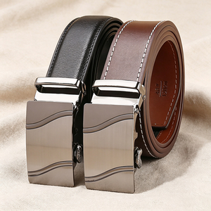 Boucle à cliquet géométrique classique, boucle coulissante automatique en alliage de zinc noir pour ceintures en cuir pour hommes, attache élégante pour ceinture - Product Image 5