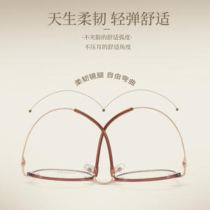 Montures de lunettes en titane IP M6234 52-17-145, demi-monture géométrique unisexe, verres en résine, design interchangeable - Product Image 4