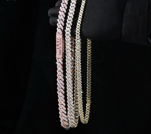 Catena Cubana in Oro 10K/14K/18K |   Diamante coltivato in laboratorio con pavé completo, design a doppia fila |   Gioielli Hip Hop Certificati IGI - Product Image 4