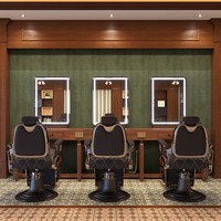 Foshan SENZHI professionnel personnalisé miroir en bois Salon miroir Station maquillage miroir pour salon de coiffure salon meubles