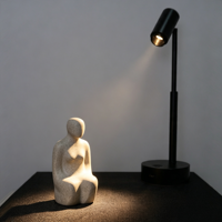 Lámpara de Mesa LED Telescópica Recargable con Marco Metálico, Iluminación Uniforme y Luz Suave para Iluminación de Gabinetes