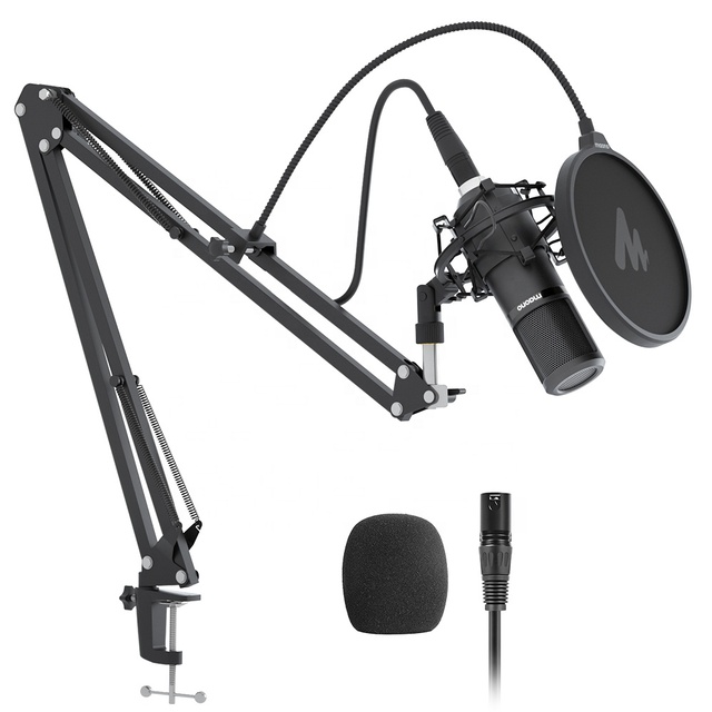 MAONO Professional Condenser Microfono With Microphone Stand Recording Bm800 Studio Microphone Recording XLR Podcast Microphone