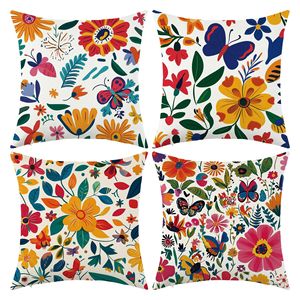New cross-border colorful floral ultra-soft pillowcase for living room, <b>sofa</b>, car seat, party decoration, cushion, <b>pillow</b>, and - Product Image 1