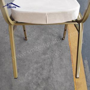 Giá rẻ kim loại đồ nội thất khách sạn sử dụng ghế ăn sang trọng vải nhung Stackable tiệc cưới ghế - Product Image 5