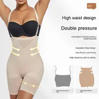 Yiqun Body sculptant amincissant sans couture pour femme, taille haute, effet ventre plat, short gainant ajustable