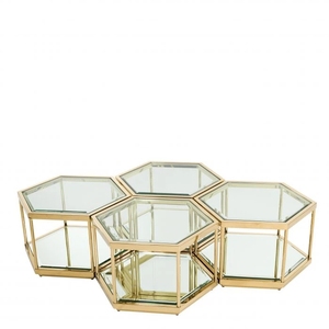 Modern Luxury Mdf <strong>Glass</strong> <strong>Nesting</strong> Stainless Steel <strong>Glass</strong> Top Cheap Home Goods Coffee <strong>Table</strong> - Product Image 4