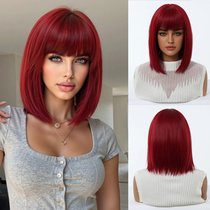 Perruque courte droite bob style européen américain, dégradé <span class=keywords><strong>blond</strong></span>, facile à porter, respirante, naturelle, vente chaude printemps été - Product Image 5