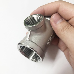Accesorios de tubería de plomería en T de acero inoxidable 304/316, conexión roscada NPT BSP, tamaño de 1/8 "-4", marca HONESTA, 1 pieza, MOQ - Product Image 5