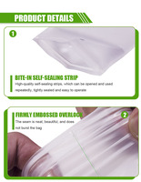 Sacs en polyéthylène auto-adhésifs personnalisés de haute qualité PPWR, enveloppes en plastique avec logo personnalisé, fermeture à glissière pour l'emballage de cosmétiques et de vêtements