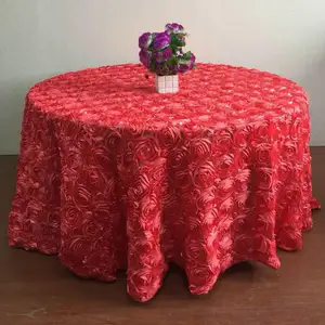 13 renkler rozet gül çiçek tasarım düğün masa bez nakış masa örtüsü düğün parti otel dekor için yuvarlak masa örtüleri