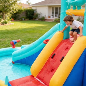 <span class=keywords><strong>Castillo</strong></span> Inflable para Niños para Todas las Estaciones con Toldo Opcional para Protección Solar y contra la Lluvia en Complejos Turísticos - Product Image 3