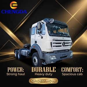 Camion tracteur Beiben 6x4, 430 CV, pour transport de ciment en vrac, unité de traction commerciale turbocompressée, capacité 50-60 tonnes - Product Image 1
