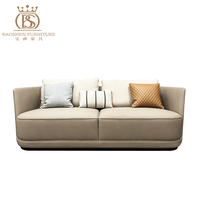 Canapé en cuir haut de gamme BS, ensemble de meubles de salon de luxe pour villa, table basse italienne, style moderne pour hall d'hôtel, salle d'attente