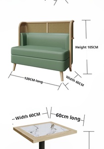 Đồ Nội Thất Nhà Hàng Tùy Chỉnh Cao cấp Rắn Gỗ Nhà Hàng Gian Hàng Sofa Và Mây Bàn Và Ghế Đặt Nhà Hàng Đồ Nội Thất - Product Image 6