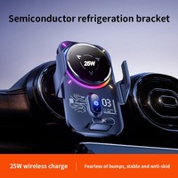Cadeaux, Articles, Accessoires Auto, Support de Chargeur Sans Fil Magnétique 25W pour Voiture BK62 avec Lampe Colorée à Réfrigération Semi-conductrice pour iPhone