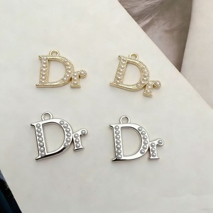Hot Sell Ready to Ship Designer <b>Charms</b> Pendants Alloy 14K Gold Plated Women's Trendy Decorative Pendants with Pearls - Product Image 1