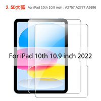 Protecteur d'écran en verre trempé pour iPad Pro 11 Air 11 Pro 13 10.9, 2022 pouces, dureté 2.5D 9H, 10e génération
