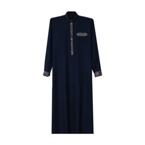 Calidad Premium Haramain Arabia Saudita Qatar estilo árabe Stand Collar hombres Thobe para la oración diaria musulmana Eid al-fitr Ramadán - Product Image 3