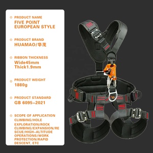 Arnés <span class=keywords><strong>de</strong></span> <span class=keywords><strong>Seguridad</strong></span> Ligero y Transpirable <span class=keywords><strong>de</strong></span> Poliéster para Montañismo, Escalada en Roca y Trabajo Aéreo - para Aventuras al Aire Libre - Product Image 3