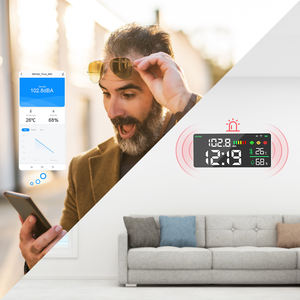 Tuya pengukur tingkat suara <span class=keywords><strong>DB</strong></span> pemasangan dinding, alat pengukur tingkat suara desibel dipasang di dinding dengan tampilan LED besar cerdas dan kelembaban suhu - Product Image 3