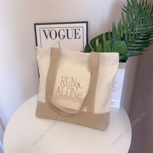 Bolsa de Mano de Lona de Algodón Personalizada de Fábrica para Mujer con Asa de Cuerda Larga, Tamaño Extra Grande, Correa para el Hombro, Marca OEM/ODM, Uso Diario - Product Image 3