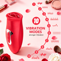 Vibrateur à léchage de langue rechargeable par USB avec 10 fréquences, étanche et silencieux