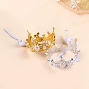 Neue trend ige Hunde und Katzen Party Muster Legierung Crown Pet Kopf bedeckung Cross-Border Shining Crown Pet <span class=keywords><strong>Hat</strong></span> für Geburtstag und Feiertage - Product Image 2