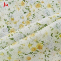 Tissu en crêpe de polyester 100% JM Premium, effet métallique, impression numérique personnalisée pour vêtements féminins