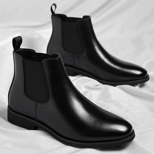 Botas Chelsea Puntiagudas de Primera Calidad para Hombre, Estilo Nuevo 2026 - Botas Británicas de Cuero Casuales para Hombre de Negocios - Product Image 2