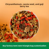 Tisane Mélangée aux Graines de Cassia, Baies de Goji, Racine de Bardane, Bourgeons de Chrysanthème, Chèvrefeuille et Osmanthus – 37,5g