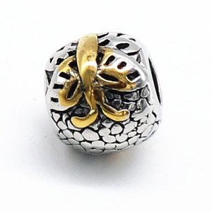yunnique Stainless Steel Round <b>Spacer</b> Bead Retro Butterfly Design For Bracelet Making Jewelry Tube Sleeve GZY-PJ0130 - Product Image 5