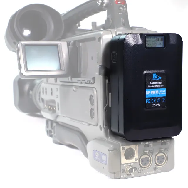 Batería de vídeo para cámara de radiodifusión, batería de iones de litio recargable de 5000mah, bloqueo en v, batería de montaje en v