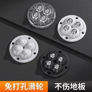 Furniture Caster Set Of 4 Transparent Swivel <b>Wheels</b> <b>Plastic</b> Plate Mount For Storage Boxes Organizers Trash Cans - Product Image 3