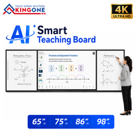 Pizarra Inteligente con Anotación en Tiempo Real de 75 Pulgadas, Precio de Fábrica KINGONE, Solución de Aprendizaje Interactivo para el Aula