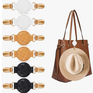 Creative and personalized PU leather golf <b>hat</b> clip/mask clip, portable outdoor clothing and <b>hat</b> clip/bag charm. - Product Image 3