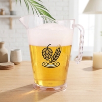 Offre Spéciale : Carafe Transparente Classique en Plastique Alimentaire Écologique de 1,8 L et 2 L avec Logo Personnalisé pour Eau, Thé et Bière