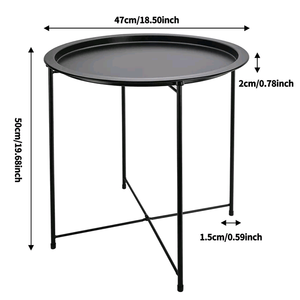 Combohome Modern Tray Metal <strong>Sofa</strong> Side <strong>Table</strong> Coffee <strong>Tables</strong> for Sale Living Room Furniture <strong>Small</strong> Black Round Coffee <strong>Table</strong> - Product Image 6
