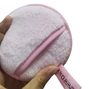 Bantalan penghilang riasan microfiber populer banyak warna serat bambu lembut nyaman dapat digunakan kembali