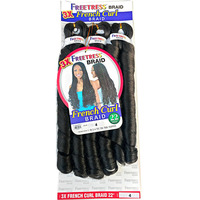 FREETRESS Tresses bouclées spirales africaines, Tresses françaises bouclées 3X, Cheveux à tresser lâchement tissés