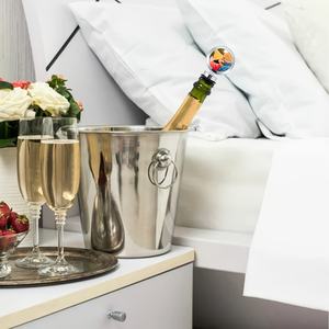 Benutzer definierte Foto & Name Weins topper Valentinstag Geschenk Wieder verwendbarer Silikon korken für Wein-und Getränke flaschen - Product Image 4