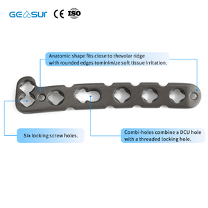 Pelat Pengunci Radius Distal Geasure - Untuk Penggunaan Rumah Sakit, Berbagai Ukuran, Desain Lubang Kombinasi untuk Fleksibilitas Fiksasi yang Ditingkatkan, Garansi 1 Tahun - Product Image 2