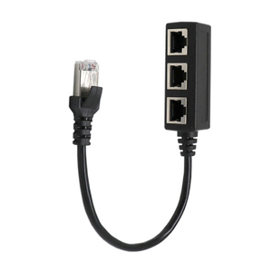 Yüksek kaliteli RJ45 konnektör 1 ila 3 erkek kadın ağ 3 port genişletici uzatma Ethernet Lan kablosu - Product Image 1