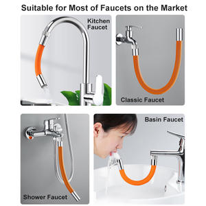 <span class=keywords><strong>Manguera</strong></span> de extensión de ducha de <span class=keywords><strong>grifo</strong></span> <span class=keywords><strong>con</strong></span> adaptador de conector <span class=keywords><strong>Grifo</strong></span> de fregadero de cocina Tubo alargado <span class=keywords><strong>Lavabo</strong></span> de silicona Accesorios de baño - Product Image 4