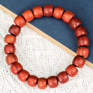Ling Gusi Rosewood <b>Bracelet</b> 10x8mm Barrel Beads Single Strand Women's Cultural Jewelry - Product Image 4